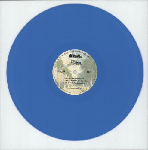 George Benson Breezin' - Blue Vinyl vinyl LP album (LP record) US GBELPBR870732