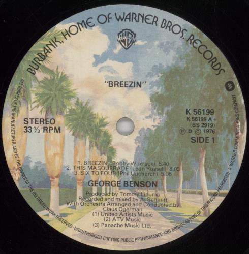 George Benson Breezin' vinyl LP album (LP record) UK GBELPBR290698