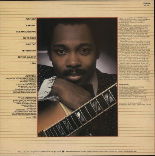 George Benson Breezin' vinyl LP album (LP record) UK GBELPBR791657