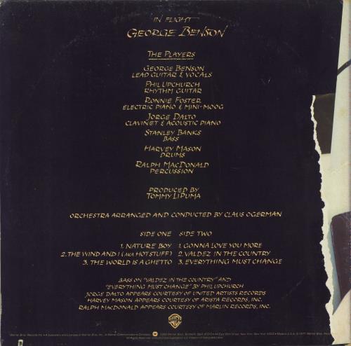 George Benson In Flight vinyl LP album (LP record) US GBELPIN548145