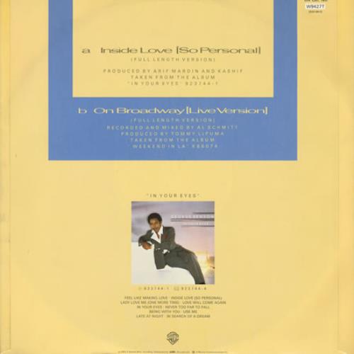 George Benson Inside Love (So Personal) 12" vinyl single (12 inch record / Maxi-single) UK GBE12IN239977