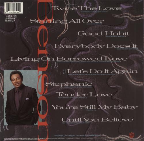 George Benson Twice The Love vinyl LP album (LP record) UK GBELPTW576922