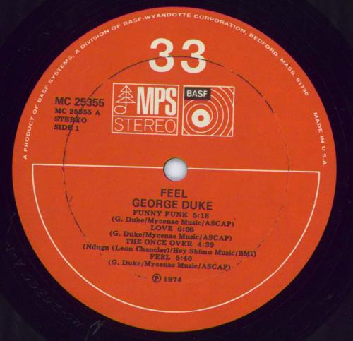 George Duke Feel vinyl LP album (LP record) US GA9LPFE805015