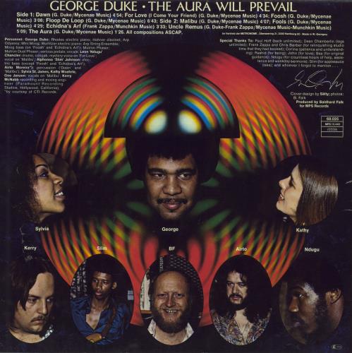 George Duke The Aura Will Prevail vinyl LP album (LP record) German GA9LPTH809520