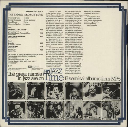 George Duke The Primal George Duke vinyl LP album (LP record) Dutch GA9LPTH870680