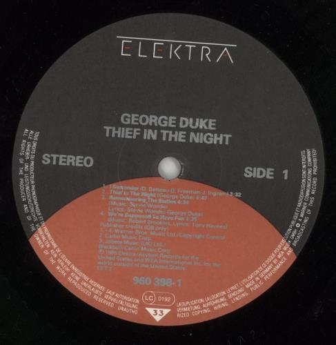 George Duke Thief In The Night vinyl LP album (LP record) German GA9LPTH871410