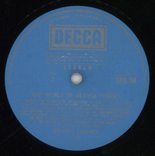George Formby The World Of George Formby vinyl LP album (LP record) UK GFBLPTH490233