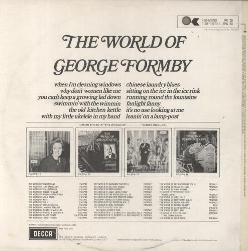 George Formby The World Of George Formby vinyl LP album (LP record) UK GFBLPTH490233