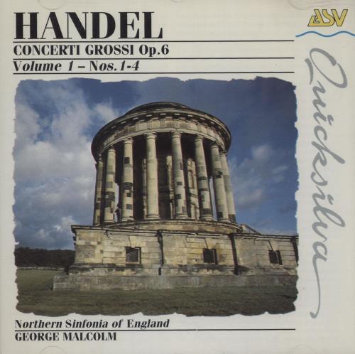 George Frideric Handel Concerti Grossi Op.6 Volume 1 - Nos. 1-4 CD album (CDLP) UK HJRCDCO753279