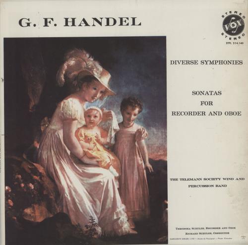 George Frideric Handel Diverse Symphonies / Sonatas For Recorder And Oboe vinyl LP album (LP record) US HJRLPDI761704