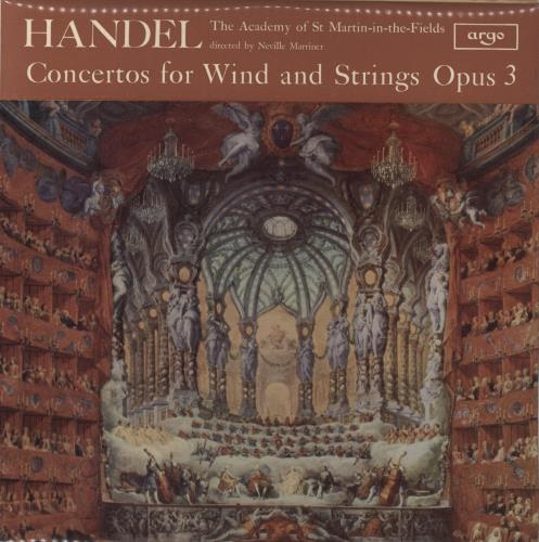 George Frideric Handel Handel: Concertos For Wind And Strings Opus 3 vinyl LP album (LP record) UK HJRLPHA847806