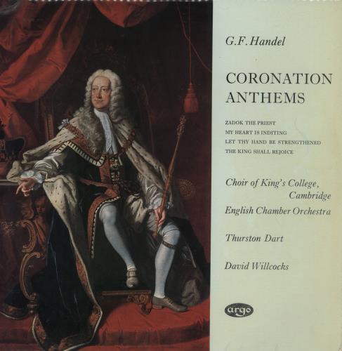 George Frideric Handel Handel: Coronation Anthems vinyl LP album (LP record) UK HJRLPHA867517