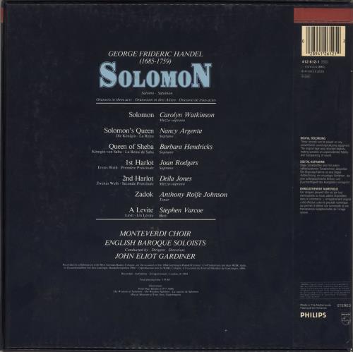 George Frideric Handel Handel: Solomon Vinyl Box Set Dutch HJRVXHA743535