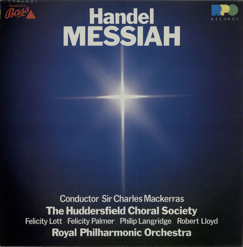 George Frideric Handel Messiah 2-LP vinyl record set (Double LP Album) UK HJR2LME634475