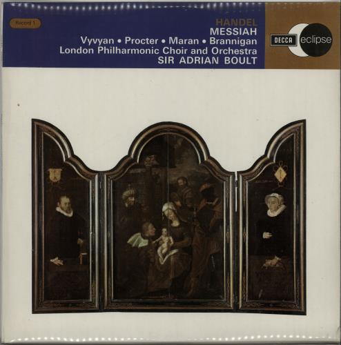 George Frideric Handel Messiah 3-LP vinyl record set (Triple LP Album) UK HJR3LME652661