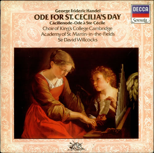 George Frideric Handel Ode for St. Cecilia's Day vinyl LP album (LP record) UK HJRLPOD530465