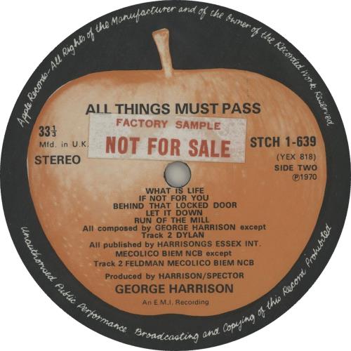 George Harrison All Things Must Pass - Complete - Factory Sample Vinyl Box Set UK GHAVXAL655523