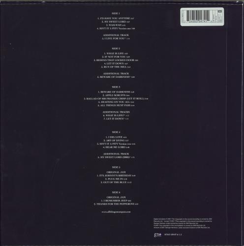 George Harrison All Things Must Pass Vinyl Box Set UK GHAVXAL508803