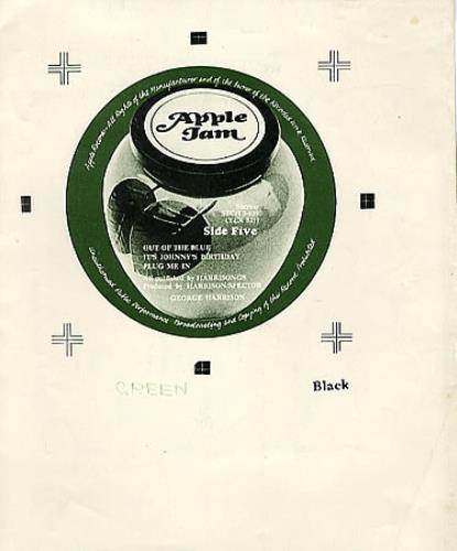 George Harrison Apple Jam Printer's Proof Label memorabilia UK GHAMMAP348628