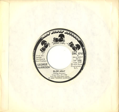 George Harrison Blow Away 7" vinyl single (7 inch record / 45) Canadian GHA07BL495020
