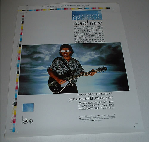 George Harrison Cloud Nine artwork UK GHAARCL328583