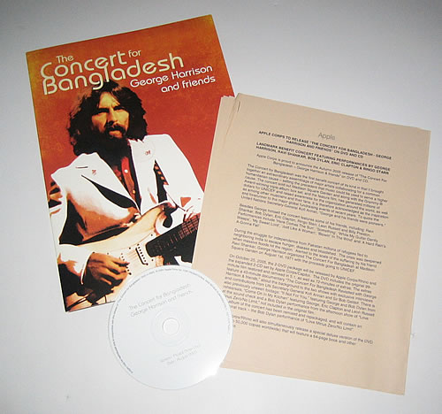 George Harrison Concert For Bangladesh media press kit US GHAKICO352221