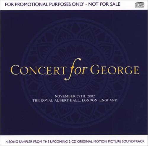 George Harrison Concert For George + press release CD-R acetate US GHACRCO266089