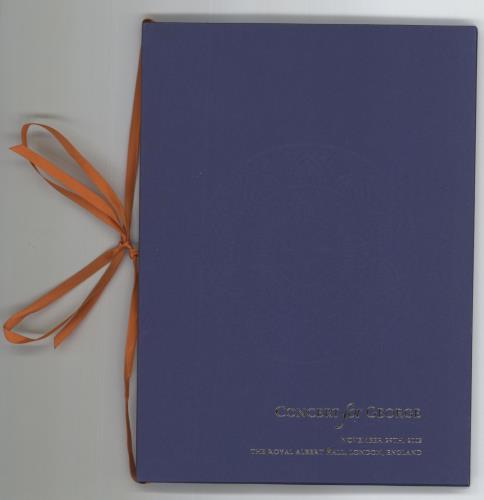 George Harrison Concert For George + Ticket Stub tour programme UK GHATRCO370769