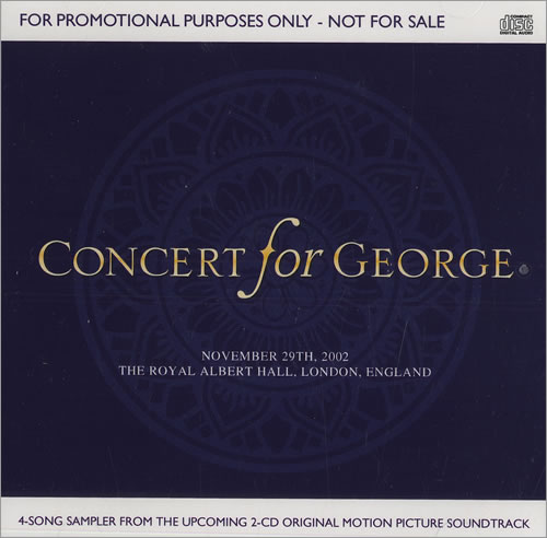 George Harrison Concert For George CD single (CD5 / 5") US GHAC5CO265787