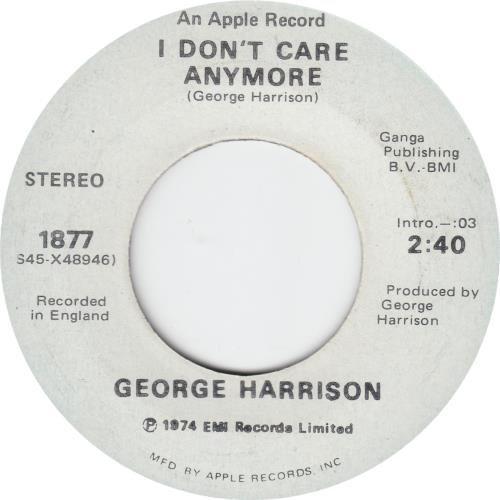 George Harrison Dark Horse 7" vinyl single (7 inch record / 45) US GHA07DA78154
