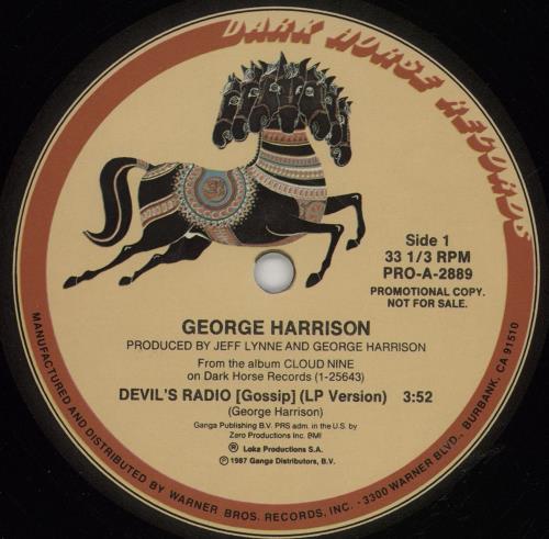 George Harrison Devil's Radio 12" vinyl single (12 inch record / Maxi-single) US GHA12DE38664