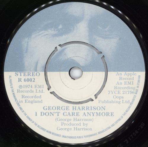 George Harrison Ding Dong 7" vinyl single (7 inch record / 45) UK GHA07DI300991