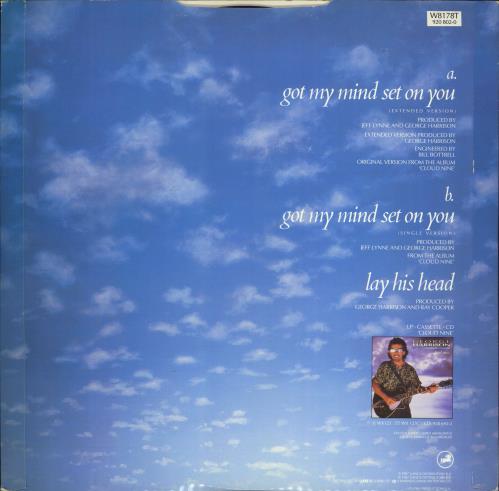 George Harrison Got My Mind Set On You + Poster 12" vinyl single (12 inch record / Maxi-single) UK GHA12GO770591