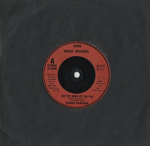 George Harrison Got My Mind Set On You - Red Inj 7" vinyl single (7 inch record / 45) UK GHA07GO520449