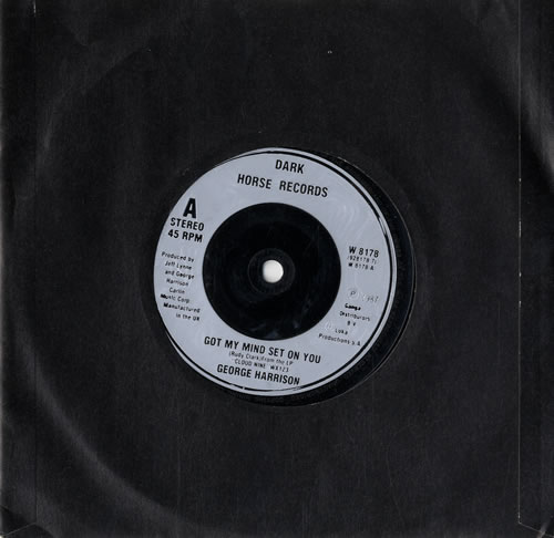 George Harrison Got My Mind Set On You - Silver Inj 7" vinyl single (7 inch record / 45) UK GHA07GO562455