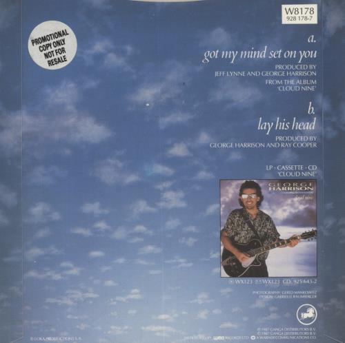George Harrison Got My Mind Set On You - Solid + Promo Stickered Sleeve 7" vinyl single (7 inch record / 45) UK GHA07GO858266