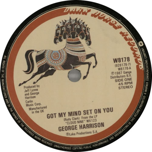 George Harrison Got My Mind Set On You - Solid + Sleeve 7" vinyl single (7 inch record / 45) UK GHA07GO601917