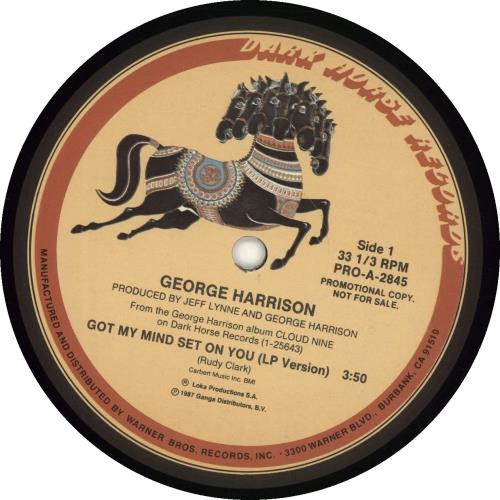 George Harrison Got My Mind Set On You 12" vinyl single (12 inch record / Maxi-single) US GHA12GO23204