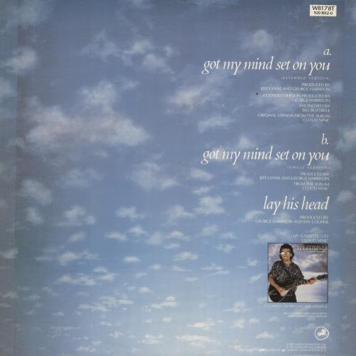George Harrison Got My Mind Set On You 12" vinyl single (12 inch record / Maxi-single) UK GHA12GO37684