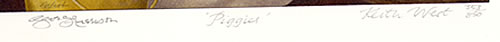 George Harrison Piggies - Signed Litho Print memorabilia UK GHAMMPI349402