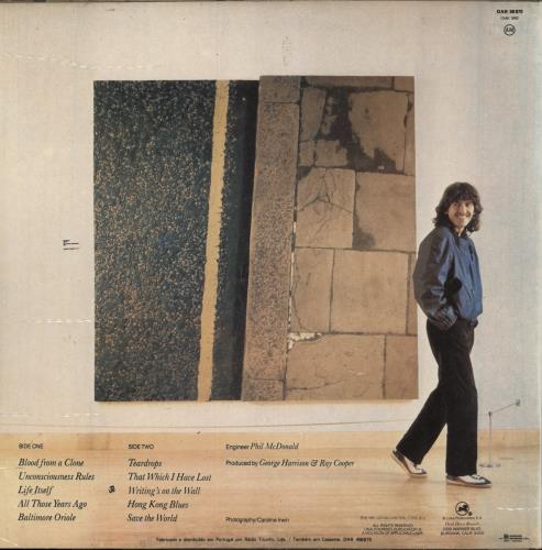 George Harrison Somewhere In England vinyl LP album (LP record) Portuguese GHALPSO868422