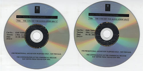 George Harrison The Concert For Bangladesh DVD UK GHADDTH341571