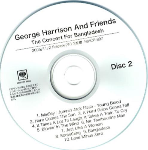 George Harrison The Concert For Bangladesh CD-R acetate Japanese GHACRTH349959