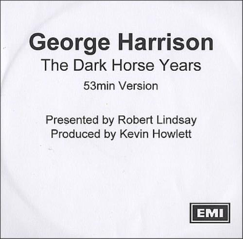 George Harrison The Dark Horse Years CD-R acetate UK GHACRTH373290