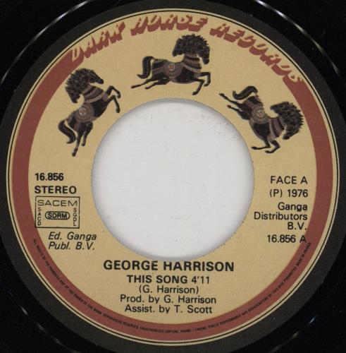 George Harrison This Song 7" vinyl single (7 inch record / 45) French GHA07TH56266