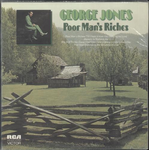 George Jones Poor Man's Riches vinyl LP album (LP record) US GEJLPPO699729