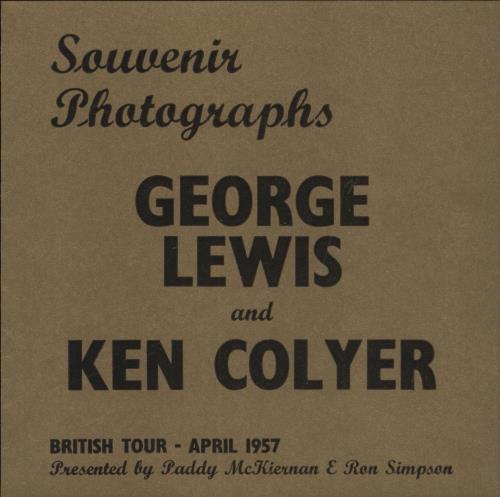 George Lewis Souvenir Programme tour programme UK GL2TRSO840930