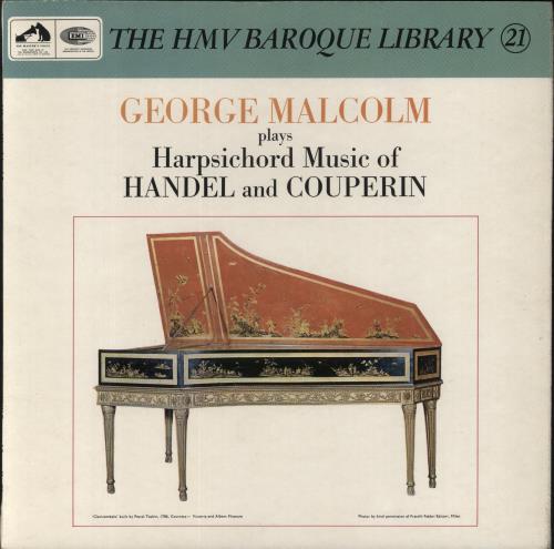 George Malcolm Plays Harpsichord Music of Handel And Couperin vinyl LP album (LP record) UK GV8LPPL847805