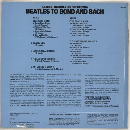 George Martin Beatles To Bond And Bach - St Michael vinyl LP album (LP record) UK GOMLPBE92765