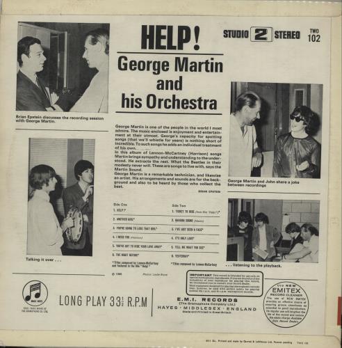 George Martin Help! - Studio 2 Stereo Pressing - Blue Columbia Logo vinyl LP album (LP record) UK GOMLPHE61897